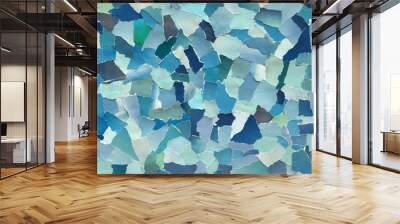 Sky blue texture of torn paper Wall mural