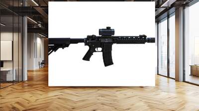 M4 Carbine with ACOG optic and a foregrip isolated on a white background Wall mural