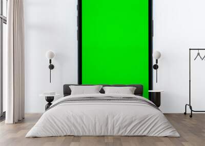 iPhone XS, smartphone, green screen on white background Wall mural