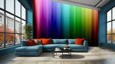 Abstract background with rainbow stripes Wall mural