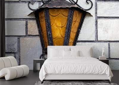 Mediterranean style stone wall Wall mural