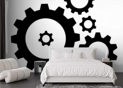 Vector gears icon Wall mural