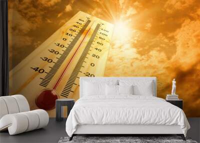 thermometer in the sky, the heat Wall mural