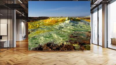 Dallol Volcano. Beautiful color landscape. Ethiopia. Africa Wall mural