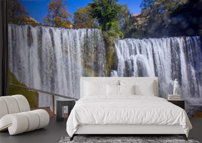 Famous Jajce waterfall in Bosnia and Herzegovina Wall mural