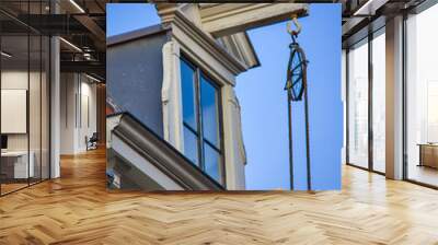 Roof with windows in Amsterdam buildings Wall mural