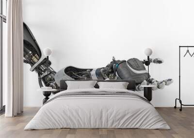 Prosthetic handsome robotic arm, 3d rendering Wall mural