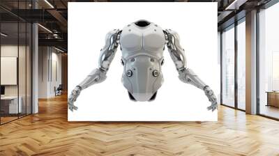 Robot torso with hands for replacement, 3d rendering isolated on white background Wall mural