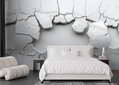 problem on white background Wall mural