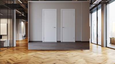 two doors in the wall, minimal interior concept, elements Wall mural