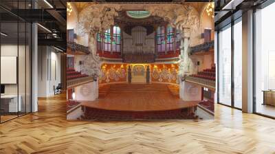 Hall at Palau de la musica catalana, Barcelona, Spain, 2014 Wall mural