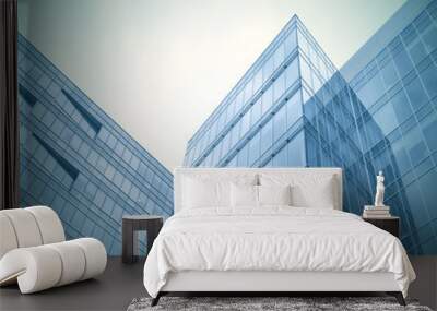 business background of glass and metallic modern architecture in Wall mural