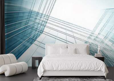 perfect blue glass high-rise corporate building Wall mural