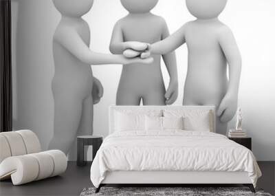 3d people partner. Wall mural