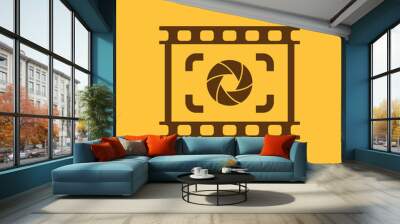 The viewfinder icon. Focusing and photography, photo symbol. Flat Wall mural