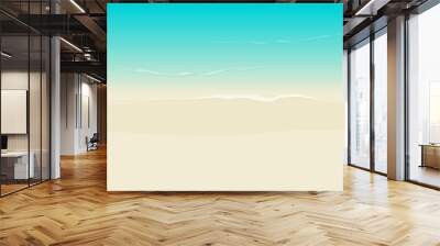 Beach background seamless top view vector illustration, sea coast and beach sand backdrop Wall mural