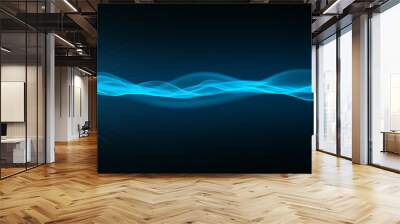 Abstract loopable blue and violet wavy motion background. Concept of futuristic animation. Wall mural