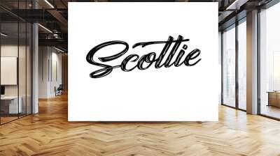 The name “Scottie” written in a stylized colorful retro font Wall mural