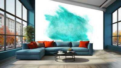 Freeze motion of dust explosion isolated on white background Wall mural