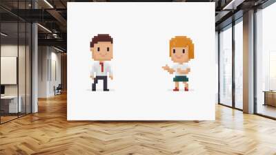 Pixel People Wall mural