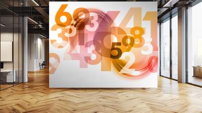 abstract numbers Wall mural