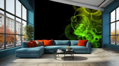 dark green Wall mural