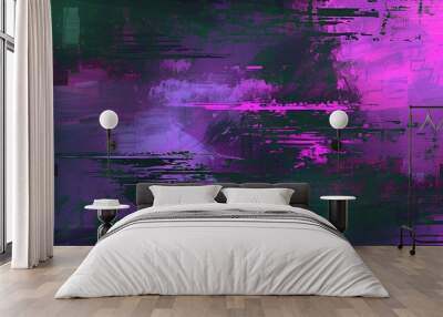 Abstract digital glitch art fusion. Wall mural