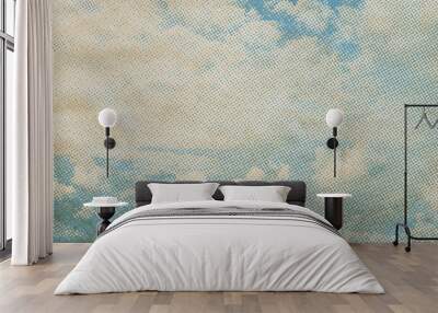 retro sky pattern on old paper Wall mural