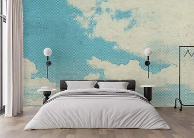 retro sky pattern Wall mural