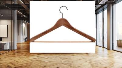 wooden clothes hanger isolated on transparent background, PNG clip art. Wall mural