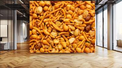 mixture / indian spicy snack mix background Wall mural