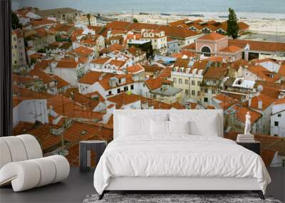 Alfama District, Lisbon Panorama, Portugal Wall mural