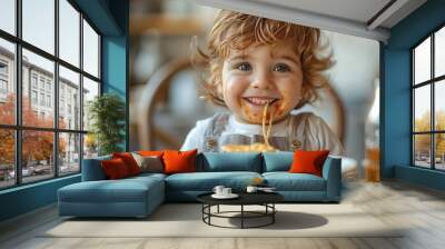 Italian Food Spaghetti Baby Wall mural