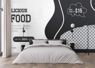 Special Delicious Food Menu Creative Social Media Web Banner Design Template Wall mural