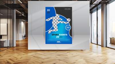 Sport Flyer banner poster and Championship Promotion design template Wall mural