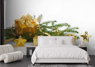 gold  Christmas Wall mural