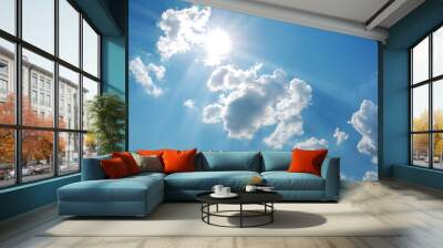 sky with sun Wall mural