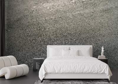 Seamless tarmac dark grey grainy road. Texture background Wall mural