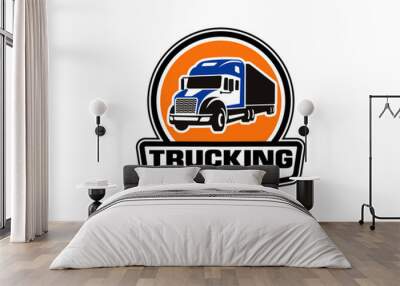 Truck logo template Wall mural