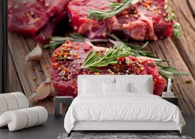 beef steak. Wall mural