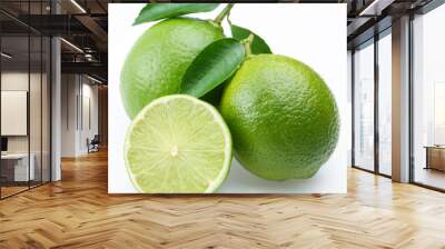 Lime with section on a white background Wall mural