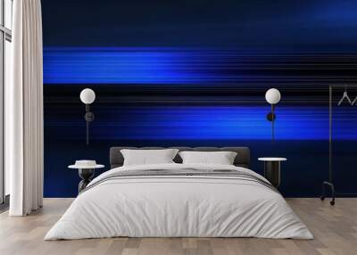 Abstract blue digital lines background texture Wall mural