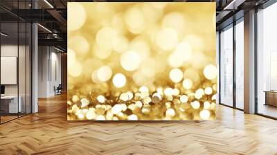 Golden bokeh lights texture for glamorous backgrounds Wall mural