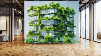 Sustainable green architecture in modern urban design Wall mural