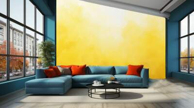 Warm yellow watercolor background with soft gradient Wall mural