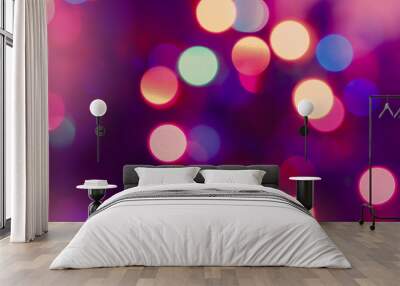 Abstract lights blur bokeh background Wall mural