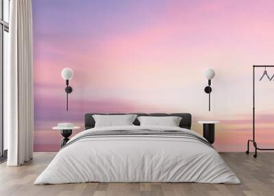 Blurred  sunset sky and ocean nature background Wall mural