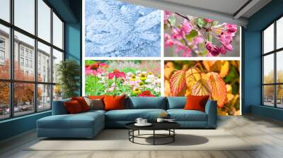 Four seasons collage Wall mural