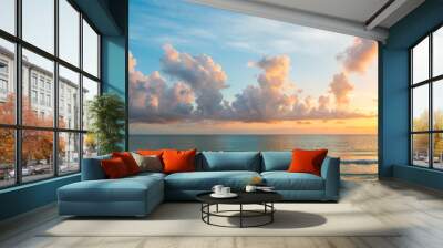 Sunset on the Atlantic ocean Wall mural