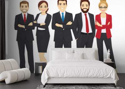 Business team set with leader isolated vector illustration Wall mural